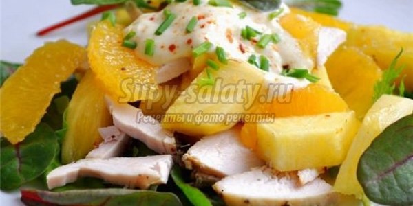 Салат с курицей и ананасами: подробные рецепты с фото