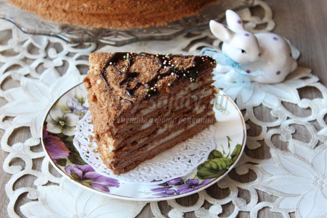 шоколадный торт со сливочным кремом. Сказка