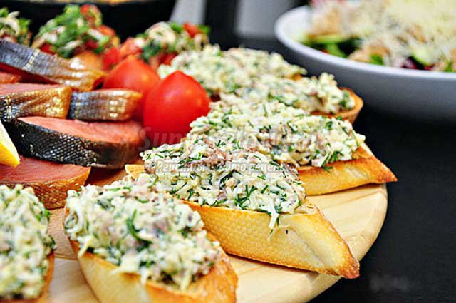 Вкусные бутерброды на праздничный стол: фото и рецепты приготовления. 