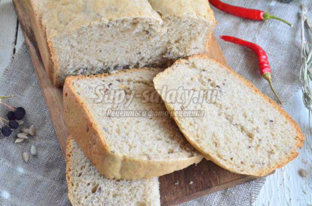 пшенично-ржаной хлеб с семечками в хлебопечке