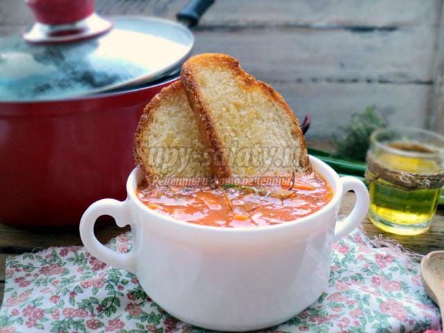 густой томатный суп