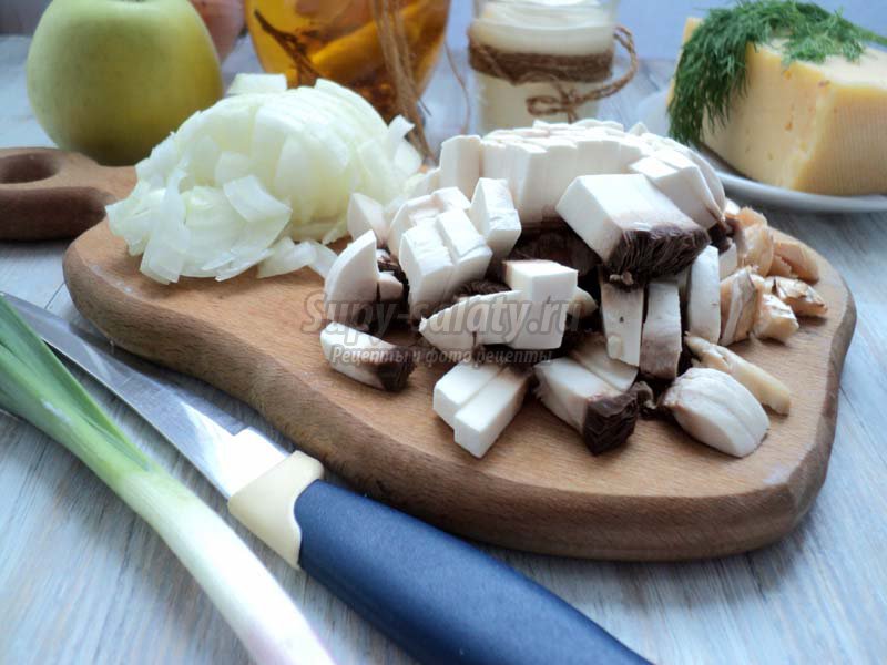 салат сердце с грибами рецепт