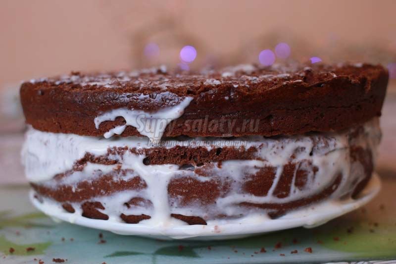 торт шоколад на кипятке рецепт с фото