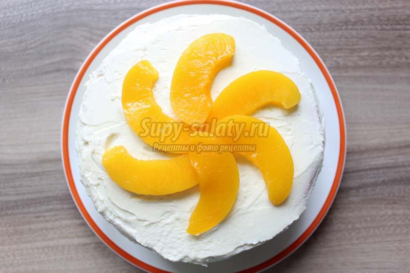 персиковый торт фото
