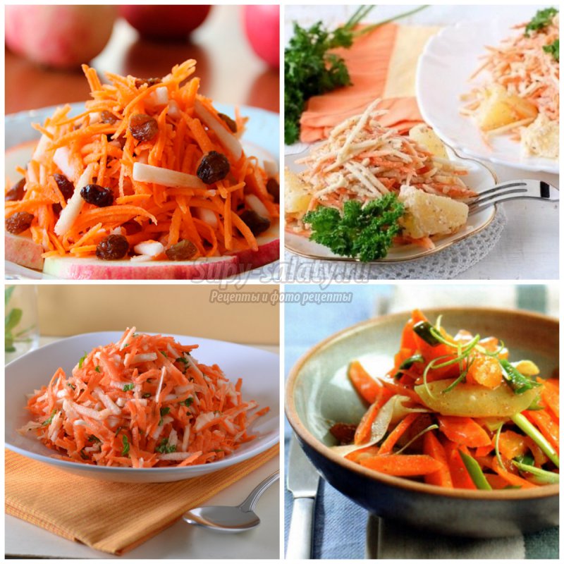 Салаты из моркови. Самые аппетитные варианты с фото