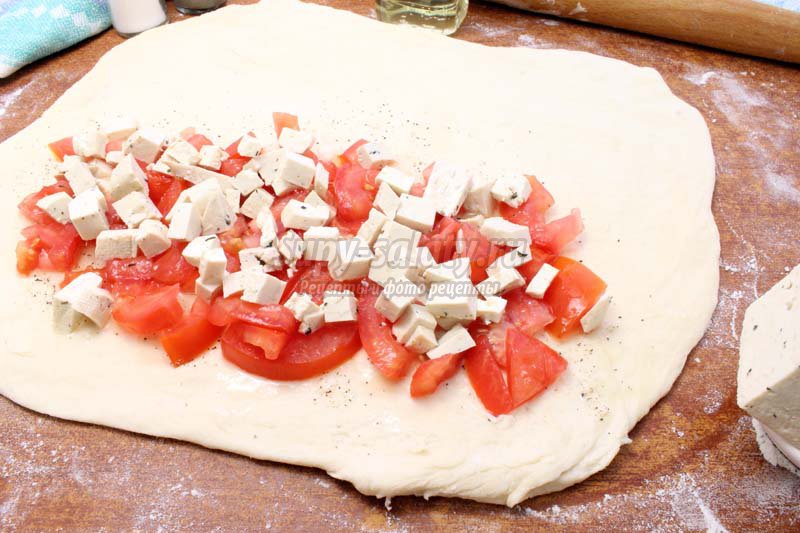 томатный пирог с сыром