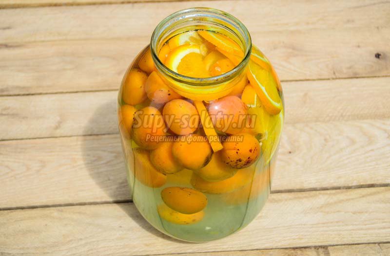 абрикосовый компот с апельсином на зиму