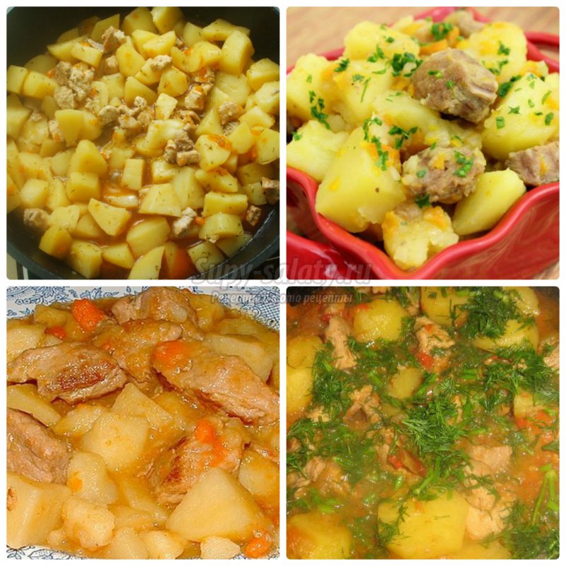 Тушеная картошка с мясом: популярные рецепты с фото