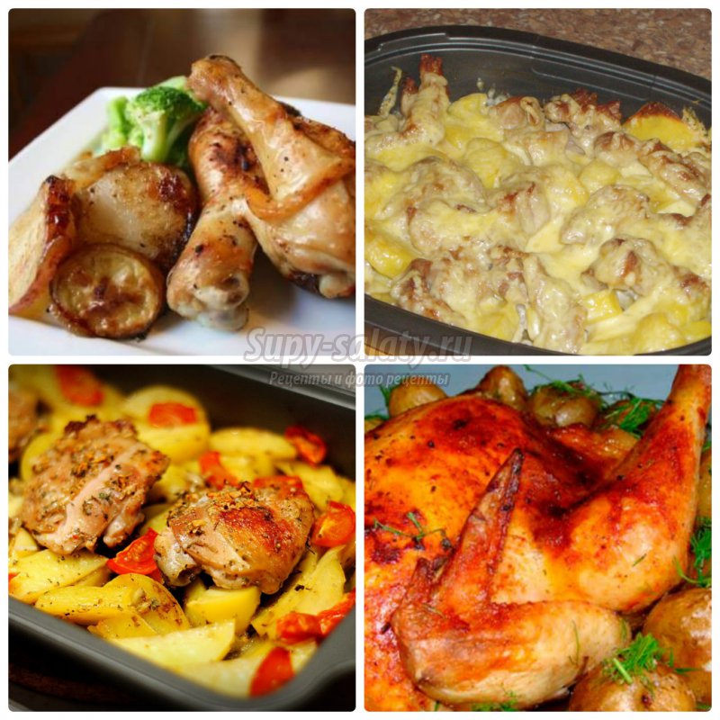 как приготовить курицу с картошкой: лучшие рецепты с фото