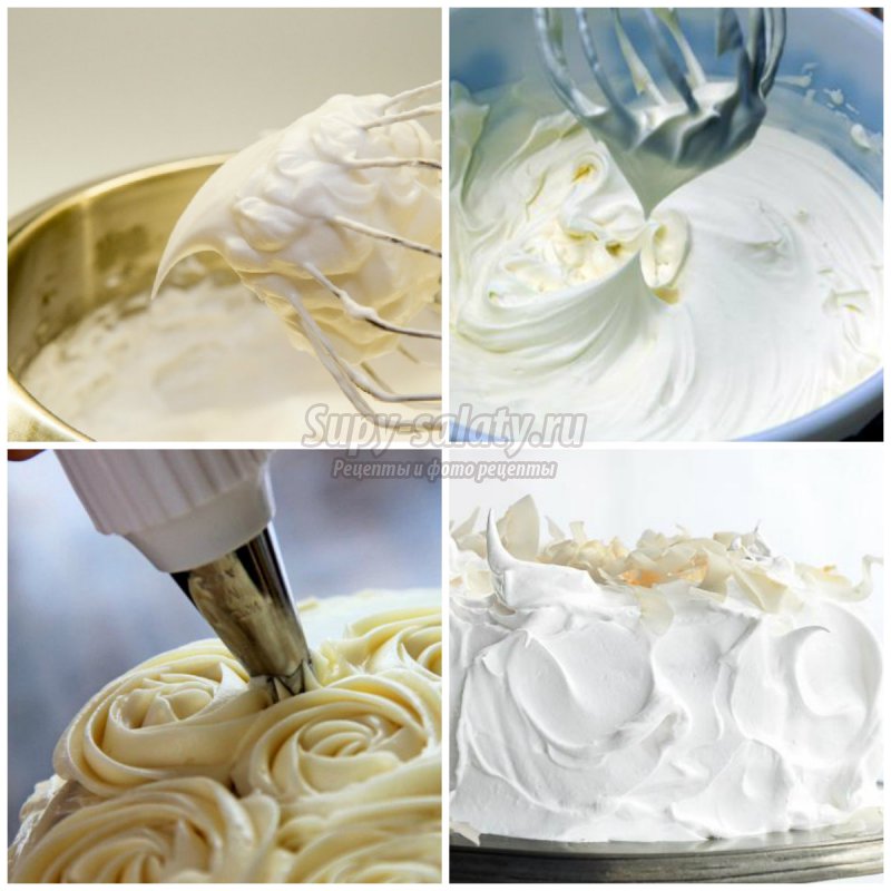 белковое украшение торта. Рецепты крема с пошаговым описанием