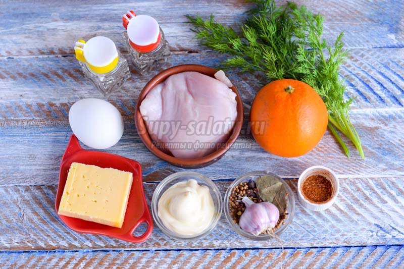 салат с апельсинами и курицей