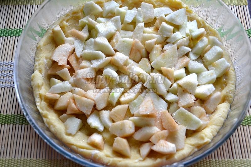 рецепт песочного пирога с яблоками