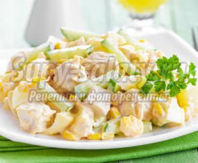 Салат  с капустой  и кукурузой: золотые рецепты с фото