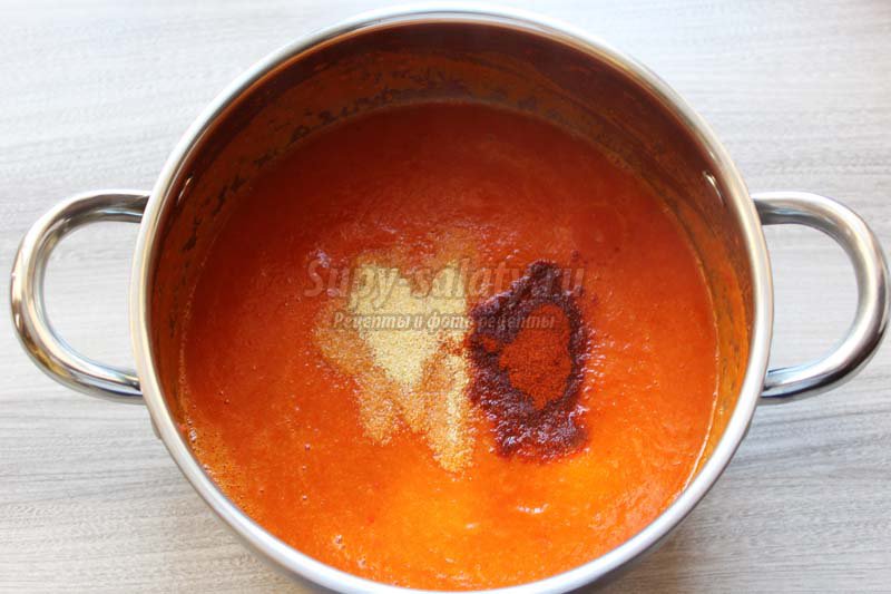 рецепт кетчупа с болгарским перцем