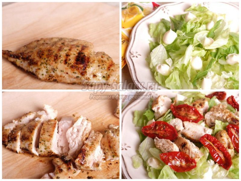 Простой салат с курицей: вкусные рецепты с фото