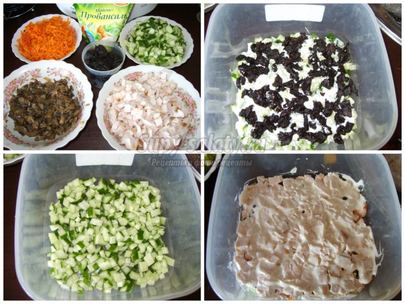 Салат с копченой грудкой: вкусные рецепты с фото