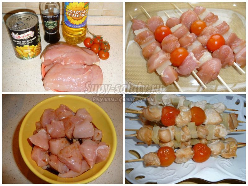 Шашлык из курицы на шпажках: вкусные рецепты с фото