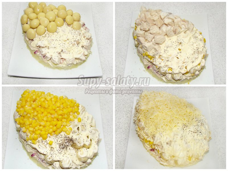 Салат “Грибы с ананасом”: золотые рецепты пошагово с фото