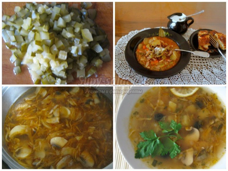 Рецепт солянки с грибами и капустой: пошаговый с фото