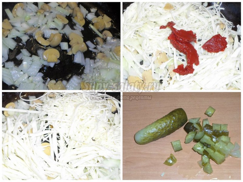 Рецепт солянки с грибами и капустой: пошаговый с фото