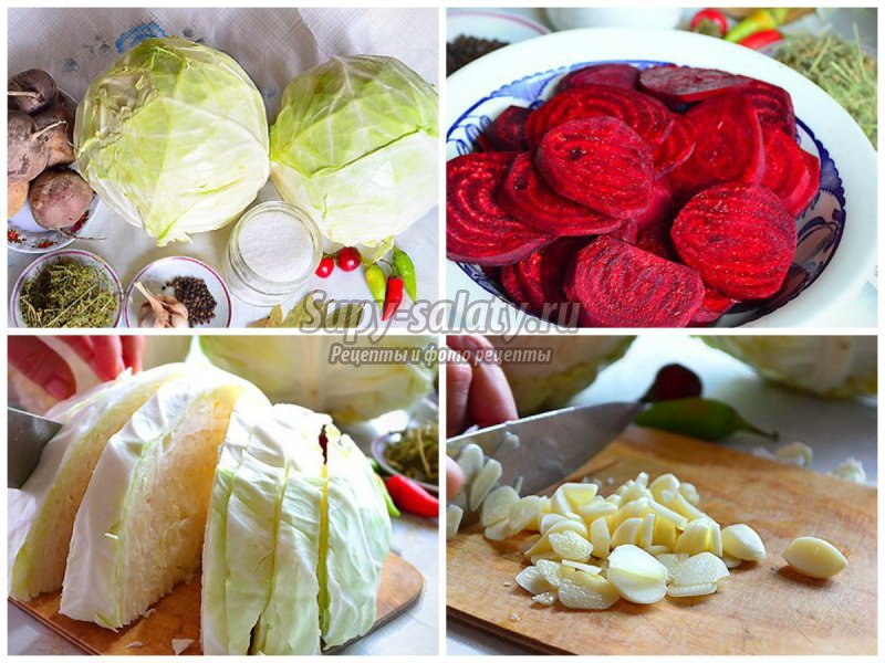 Рецепт маринованной капусты со свеклой: пошаговый с фото